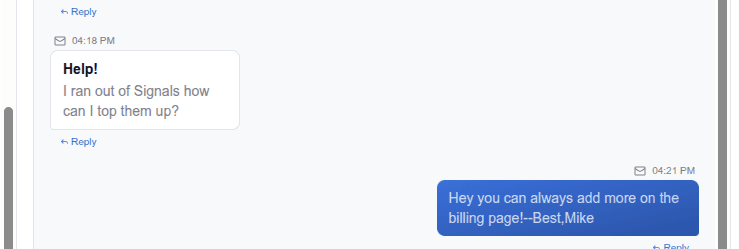 Email thread in conversation view